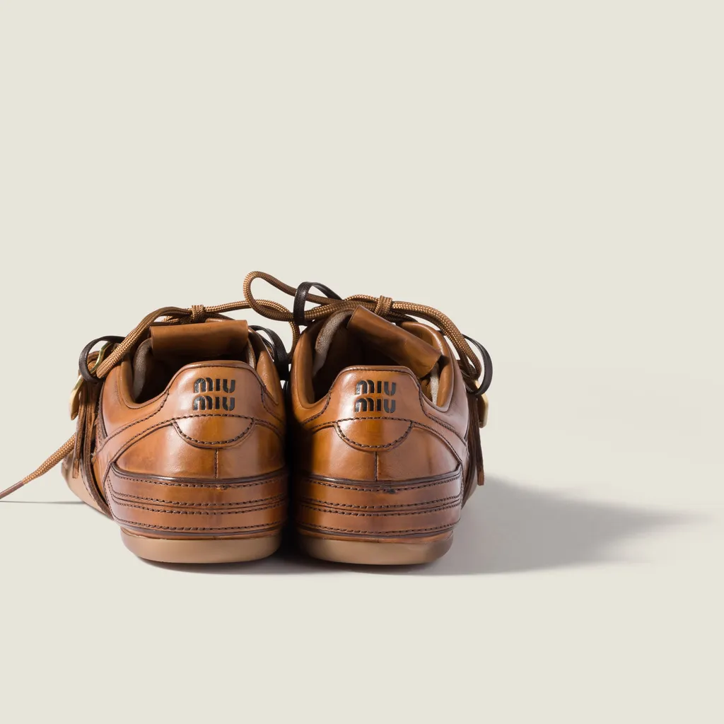 Miu Miu Buckle-Detailed Lace-Up Sneakers
