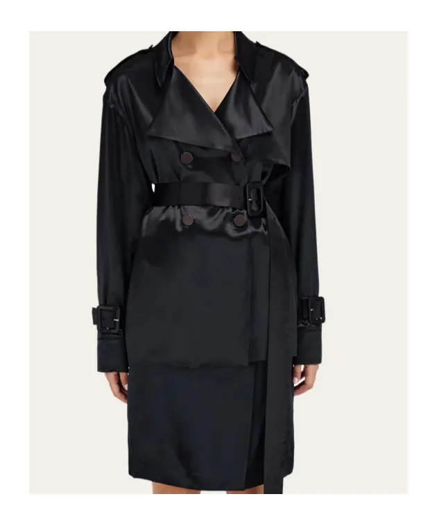 Ferragamo Double-Breasted Belted Trench Coat