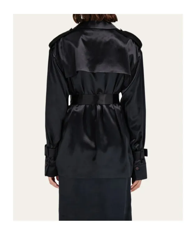 Ferragamo Double-Breasted Belted Trench Coat