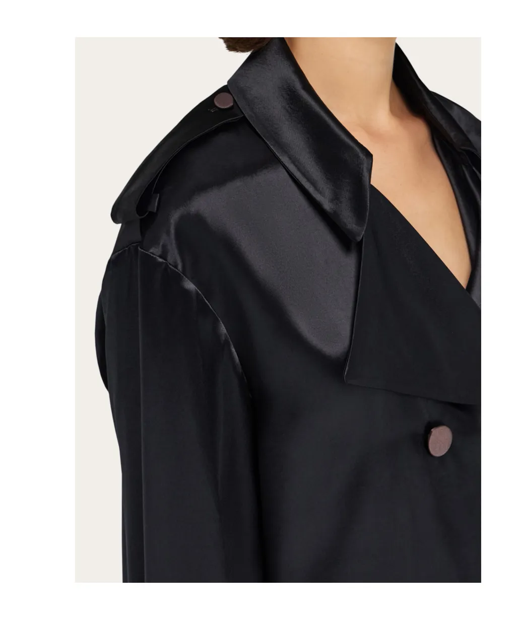 Ferragamo Double-Breasted Belted Trench Coat