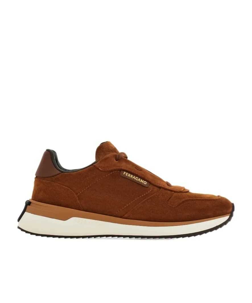Logo-Detail Suede Sneakers