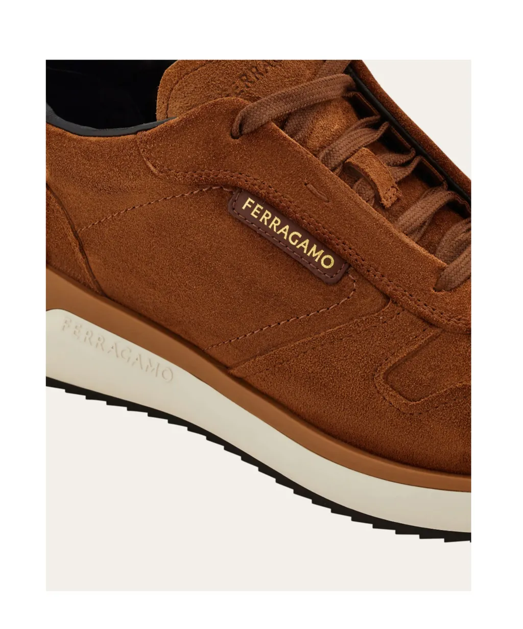 Logo-Detail Suede Sneakers