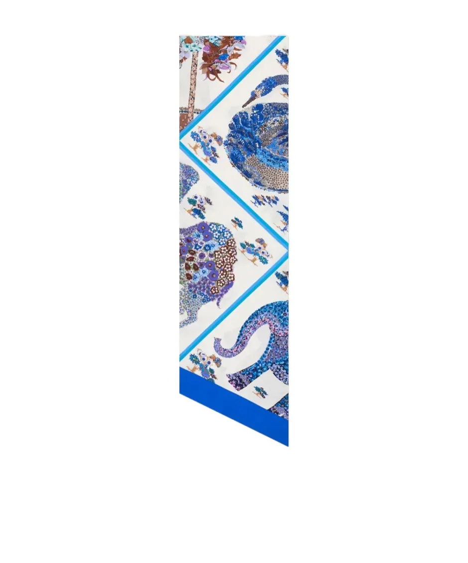 Patchwork Printed Silk Scarf
