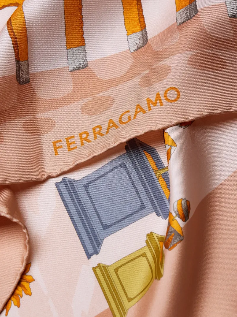 Giardino Print Silk Scarf