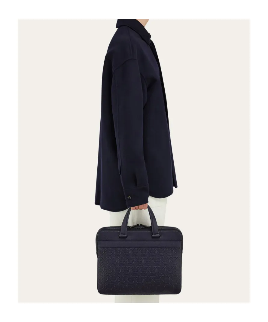Embossed Gancini Briefcase