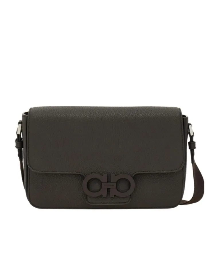 Double Gancini Messenger Bag