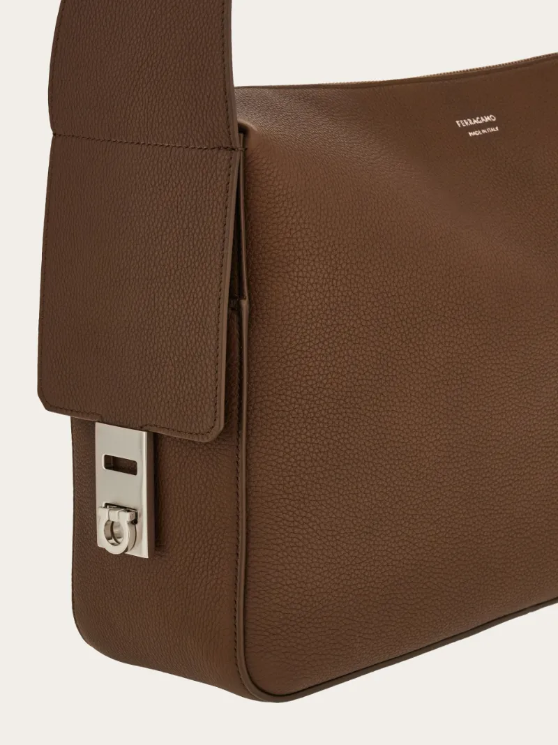 Messenger Bag With Gancini Buckles
