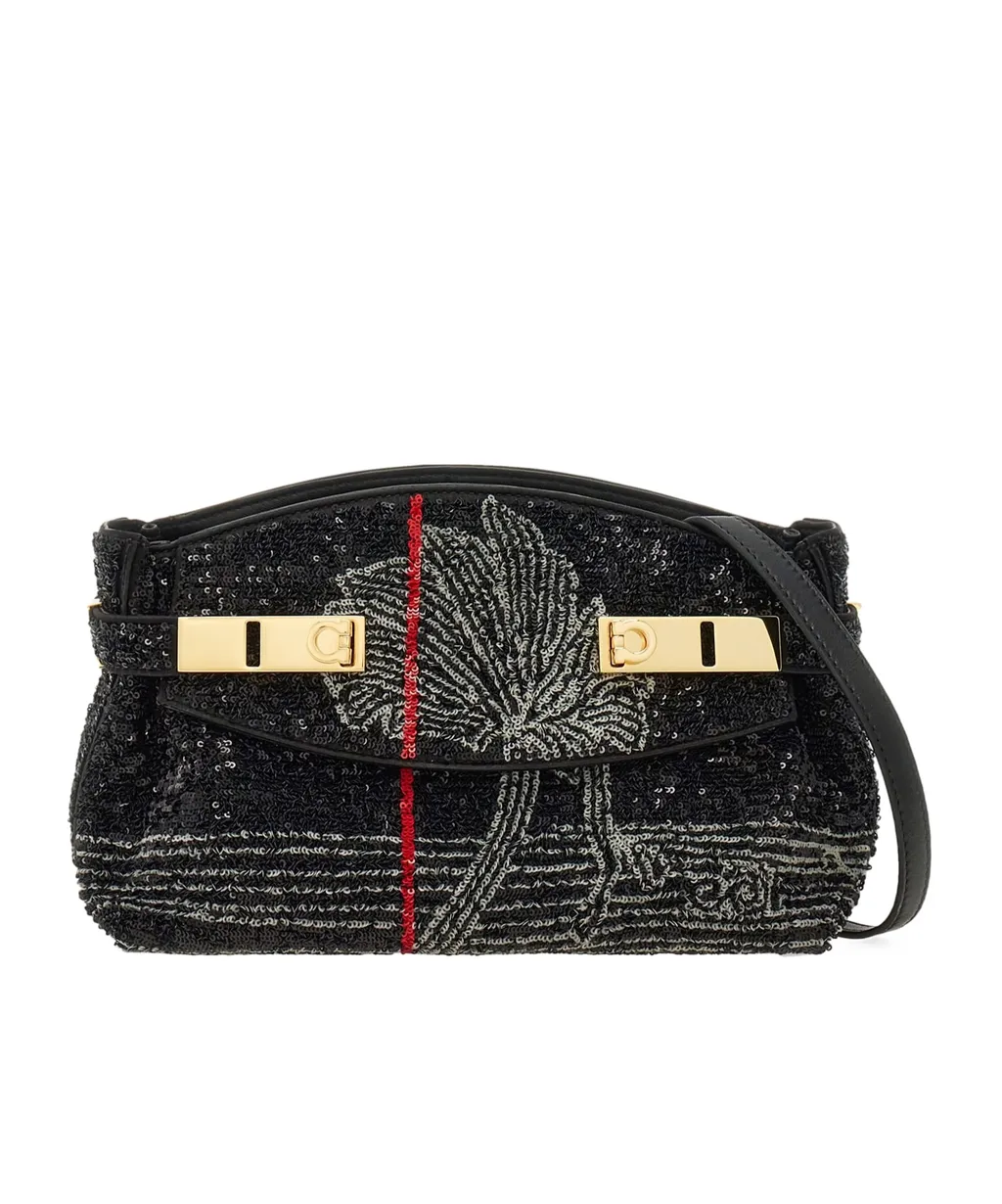 Hug Soft Crossbody Bag With Sequins