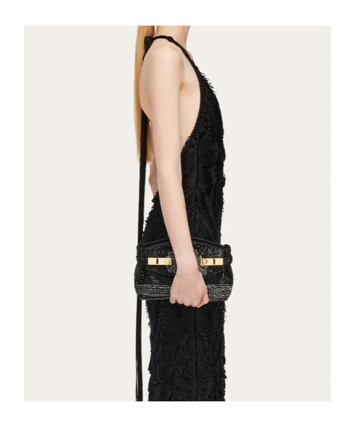 Hug Soft Crossbody Bag With Sequins