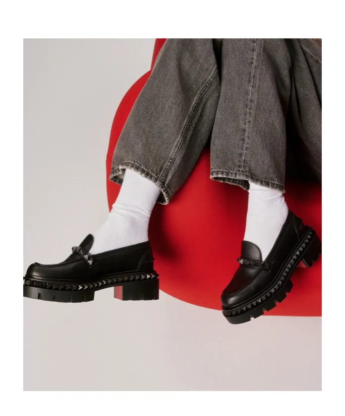 50Mm Studded Platform Loafers
