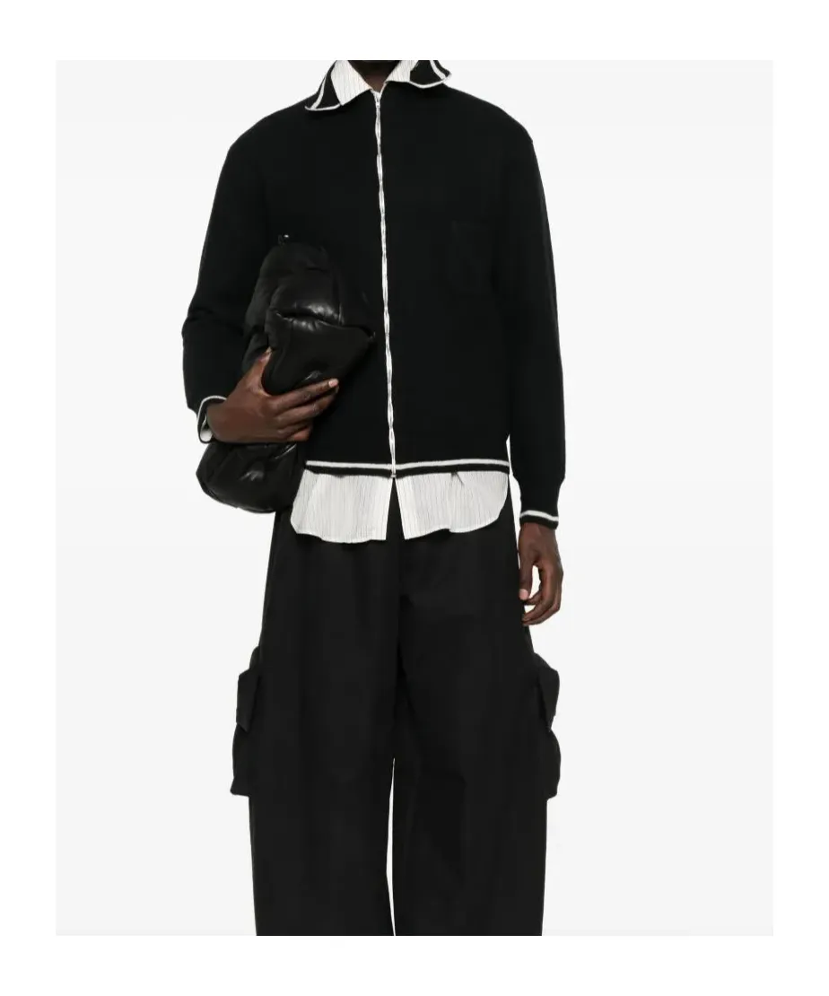 Maison Margiela Long Sleeve High-Neck Cardigan