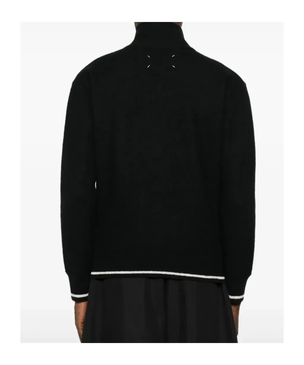 Maison Margiela Long Sleeve High-Neck Cardigan