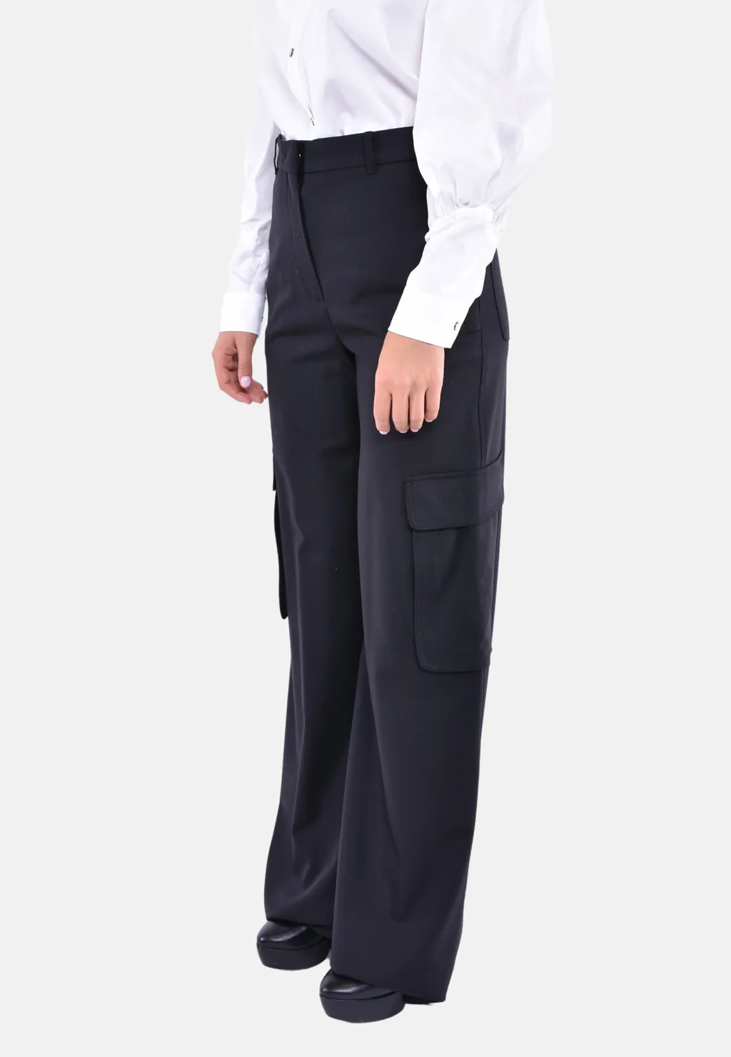 Max Mara Studio High Waisted Straight Leg Trousers