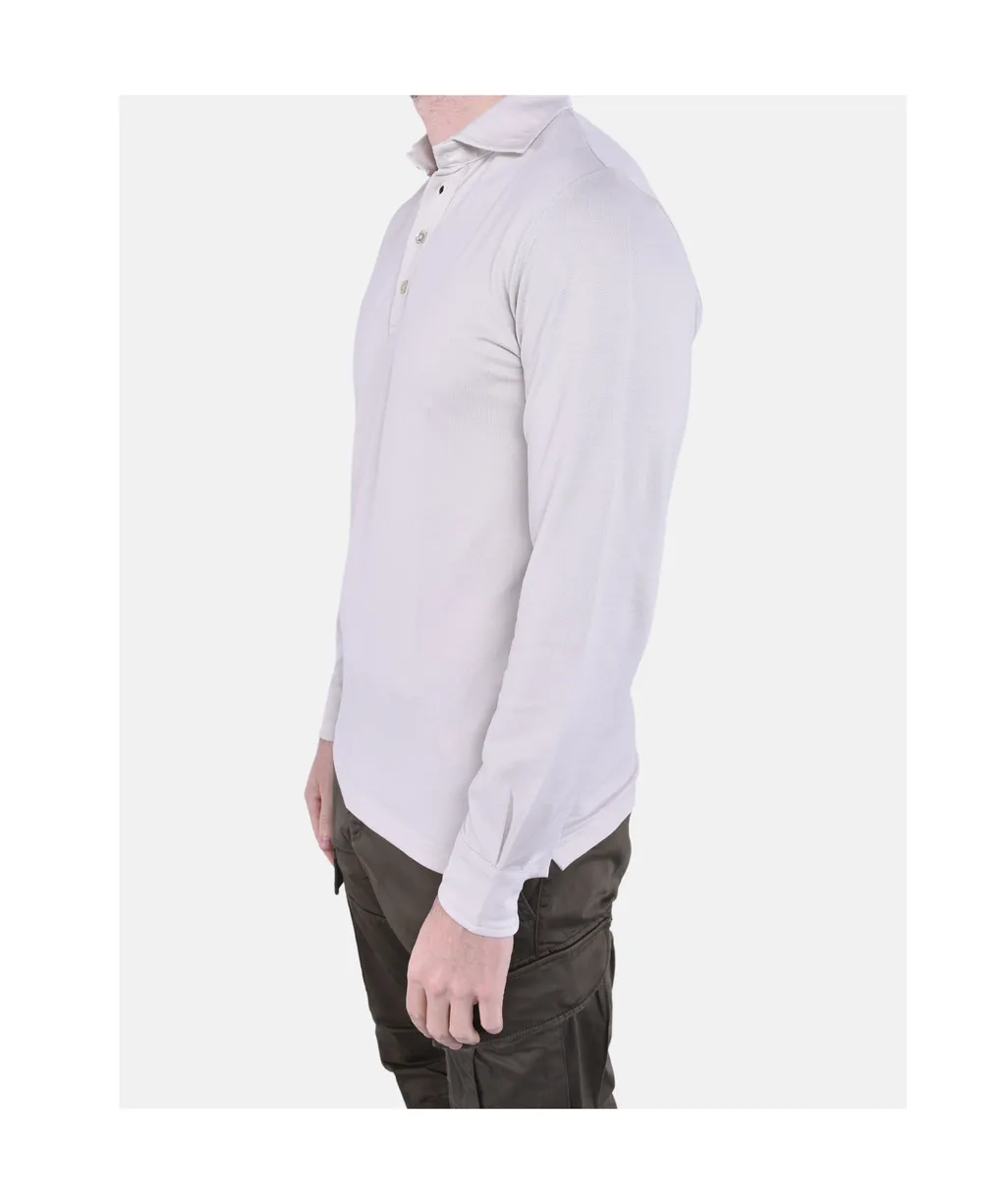 Eleventy Long-Sleeve Polo Shirt
