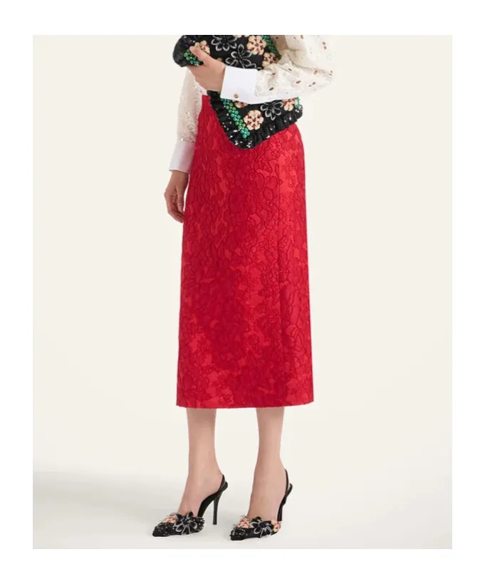Floral-Pattern Skirt