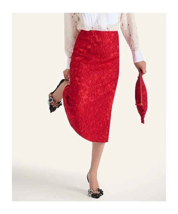 Floral-Pattern Skirt