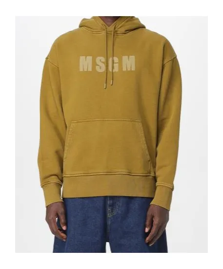 Msgm Logo Printed Drawstring Hoodie