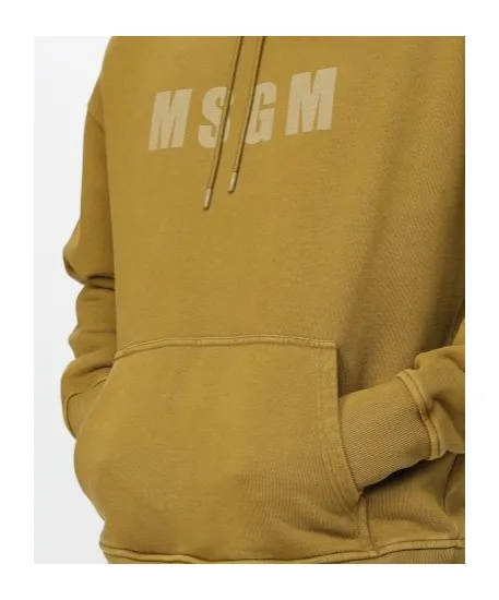 Msgm Logo Printed Drawstring Hoodie