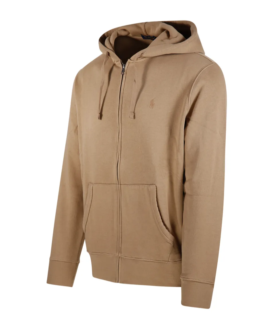 Polo Ralph Lauren Logo Embroidered Zip-Up Drawstring Hoodie