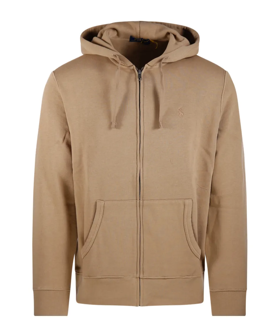 Polo Ralph Lauren Logo Embroidered Zip-Up Drawstring Hoodie