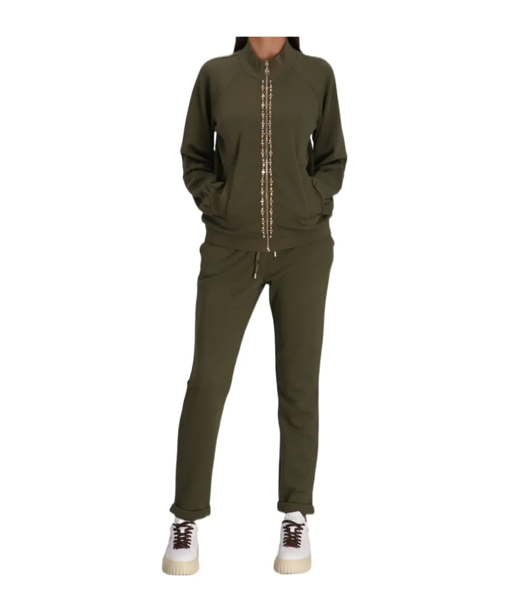 Embellished Zip-Front Bomber Jacket