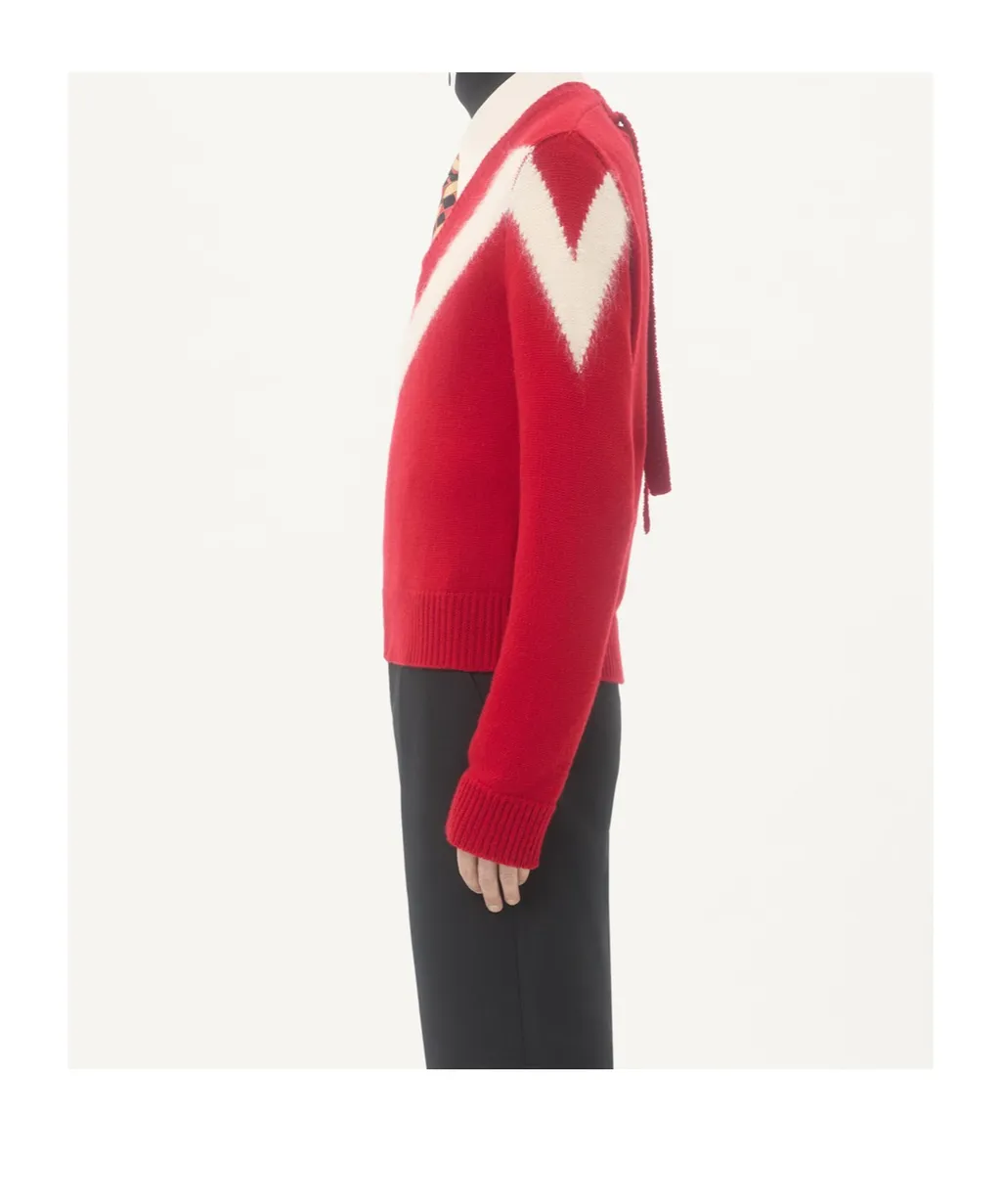 Valentino V-Neck Long-Sleeved Jumper