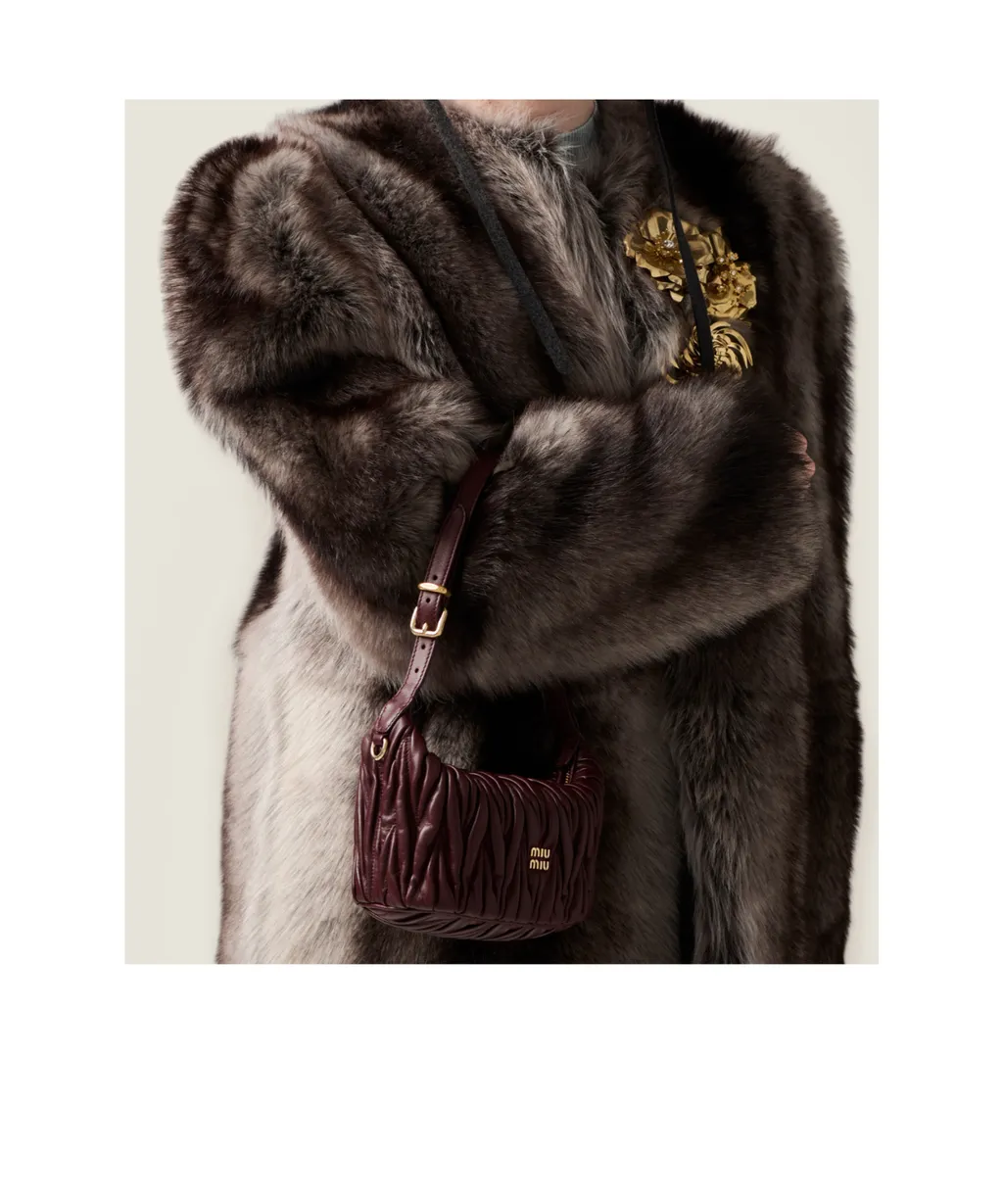 Matelassé Nappa Leather Clutch