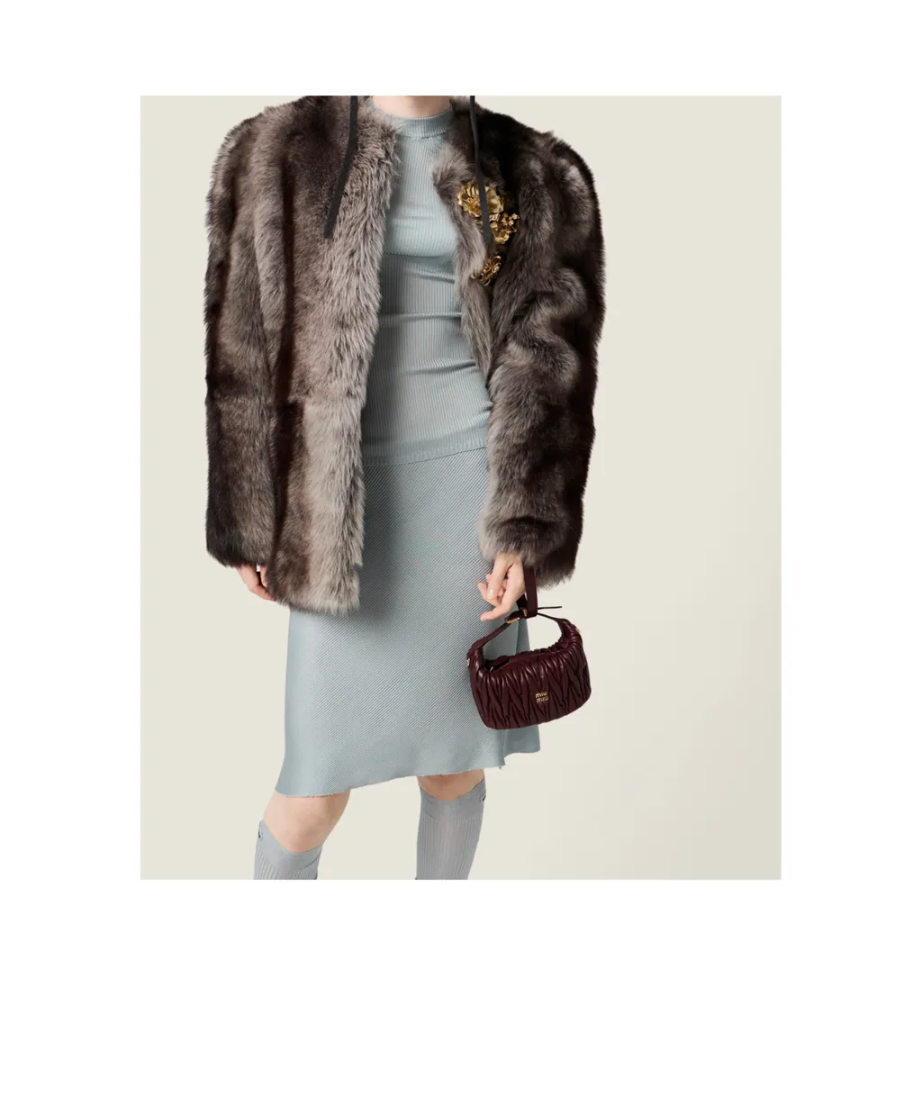Matelassé Nappa Leather Clutch
