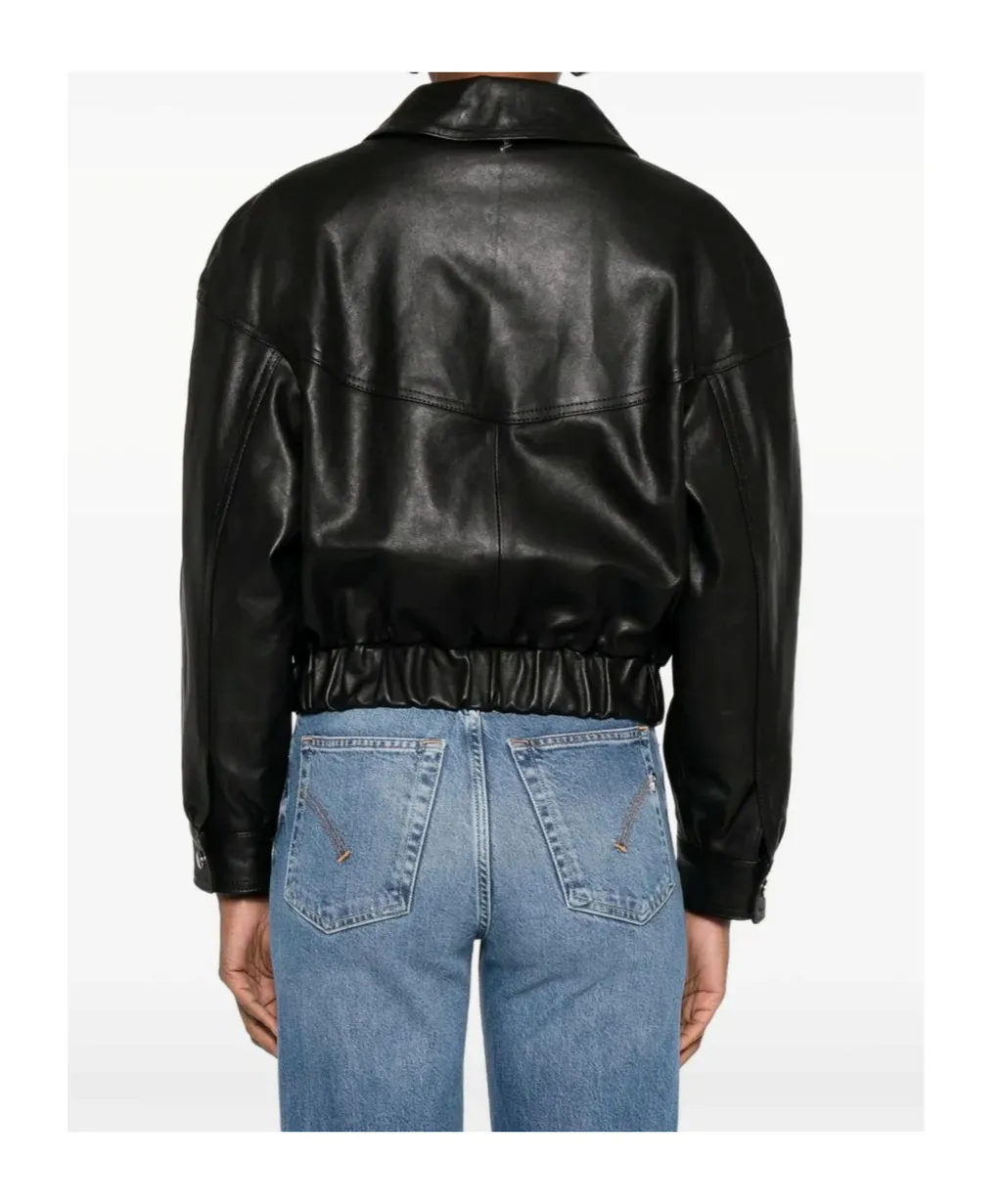 Embellished Leather Jacket