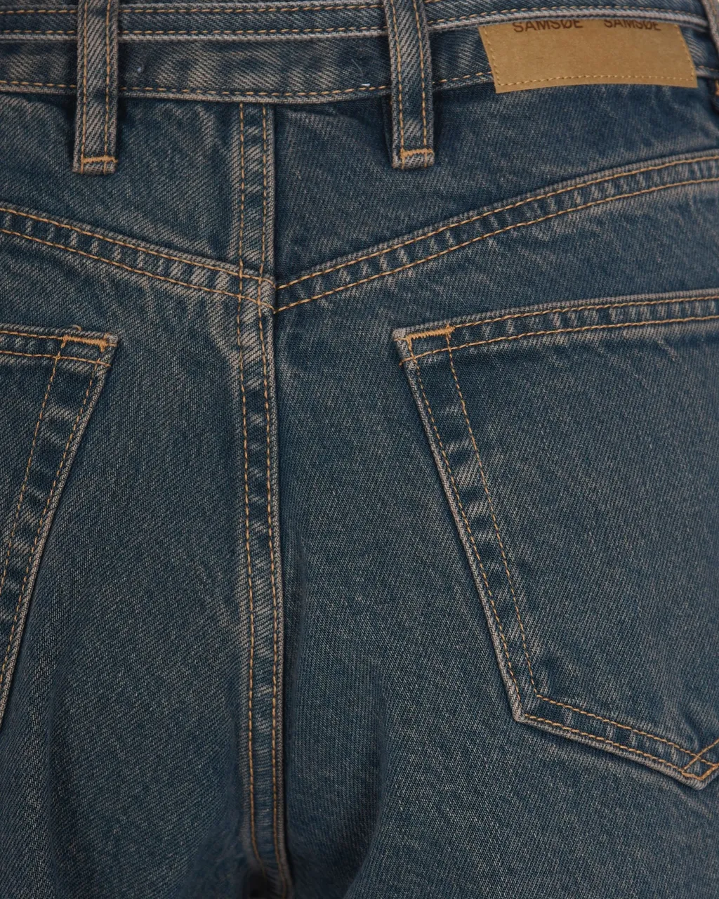 Denim Trousers With Belt Loops