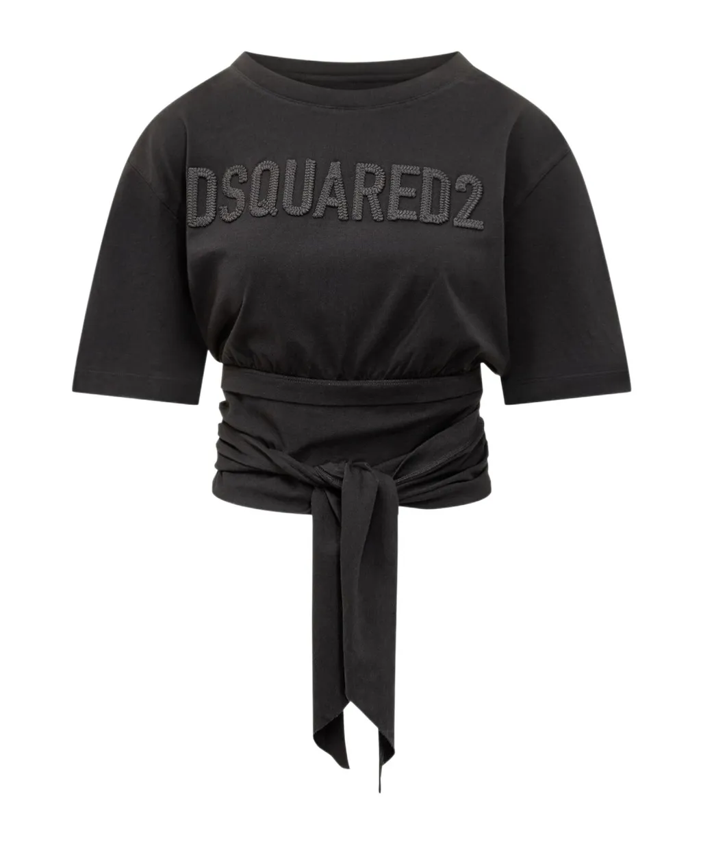 Dsquared2 Logo Detailed Crewneck T-Shirt