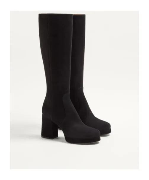 Fawcette Platform Boot In Crust Leather 90Mm