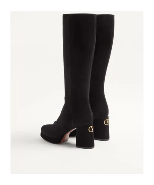 Fawcette Platform Boot In Crust Leather 90Mm