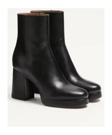 Fawcette Platform Ankle Boot In Calfskin 90Mm