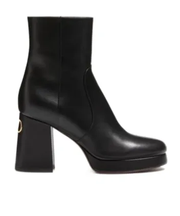 Fawcette Platform Ankle Boot In Calfskin 90Mm