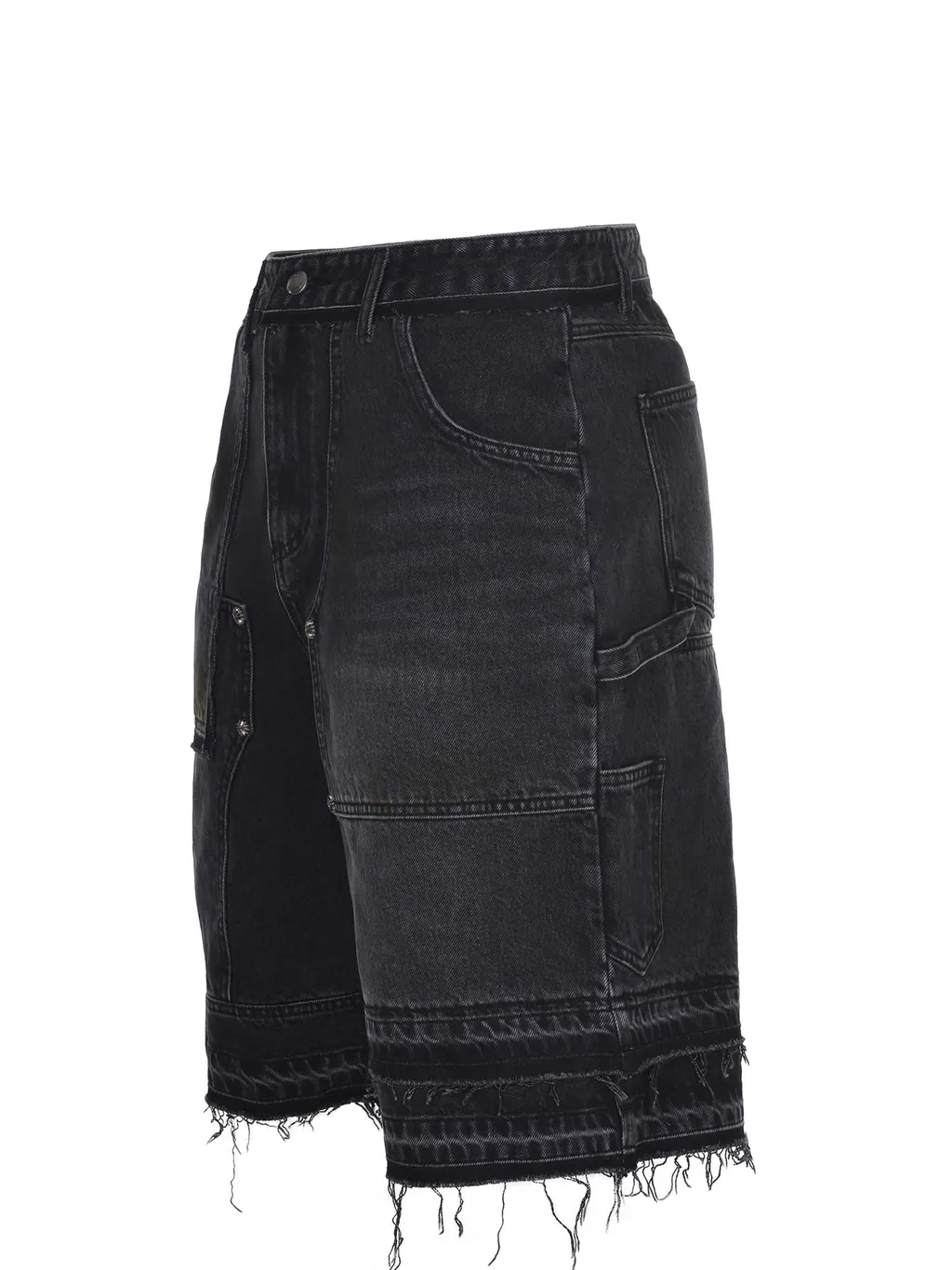 Patchwork Denim Shorts
