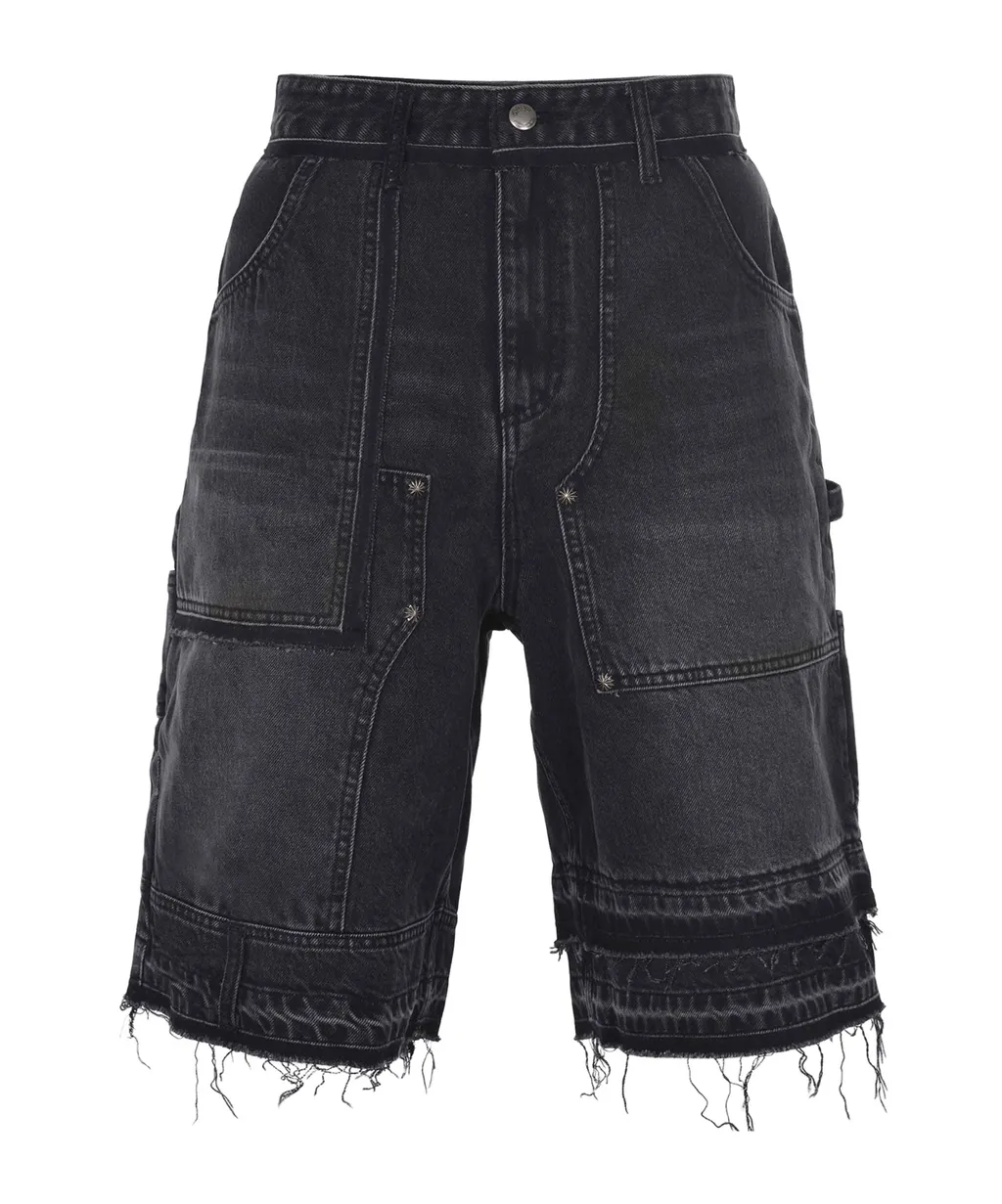 Patchwork Denim Shorts