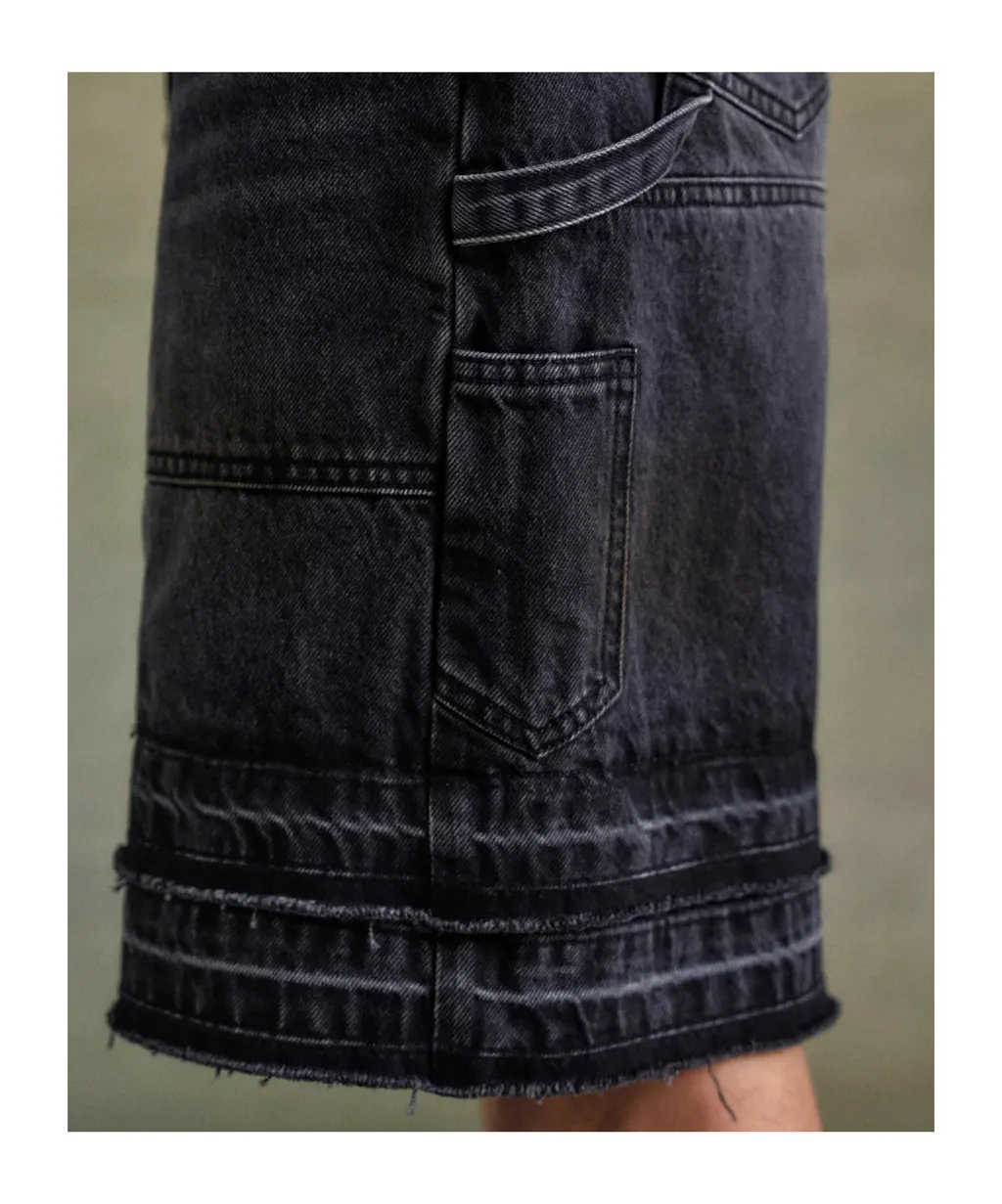 Patchwork Denim Shorts