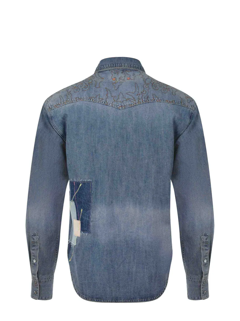 Long-Sleeved Denim Shirt