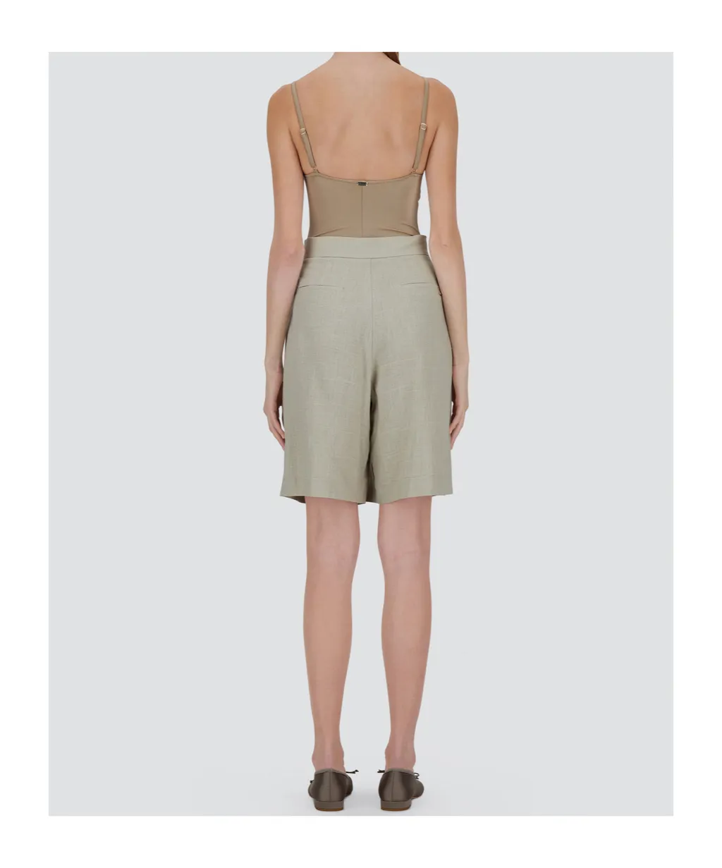 Herno Pleated Belted Shorts