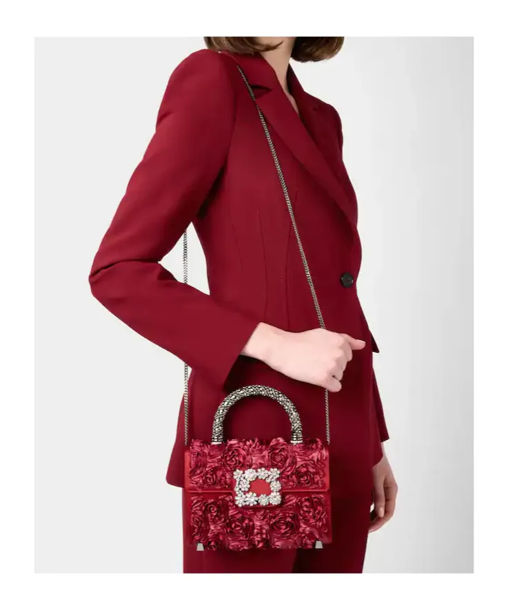 Rose-Embellishment Tote Bag