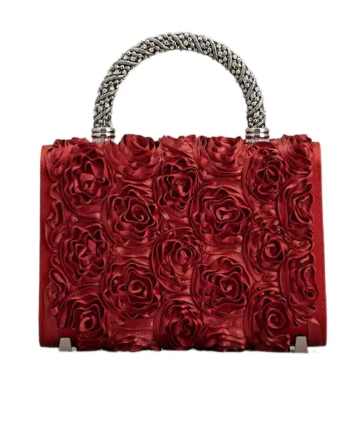Rose-Embellishment Tote Bag