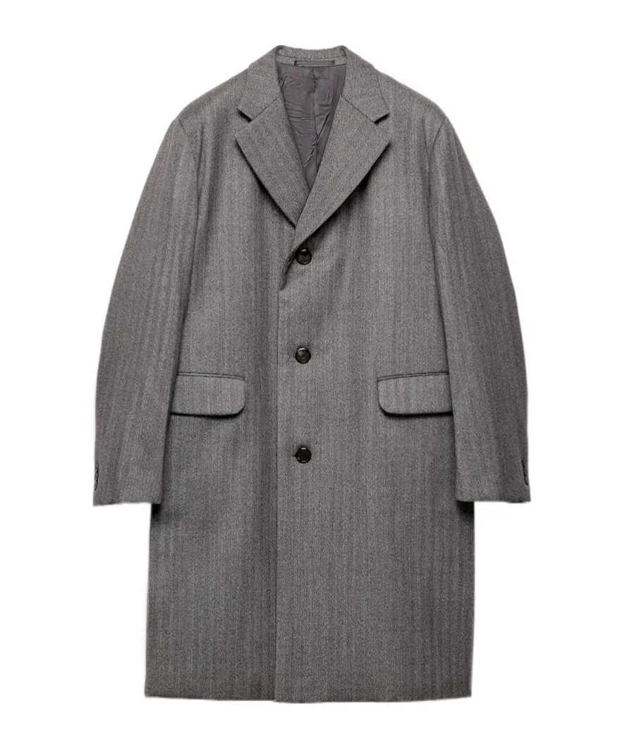 Single-Breasted Wool Coat