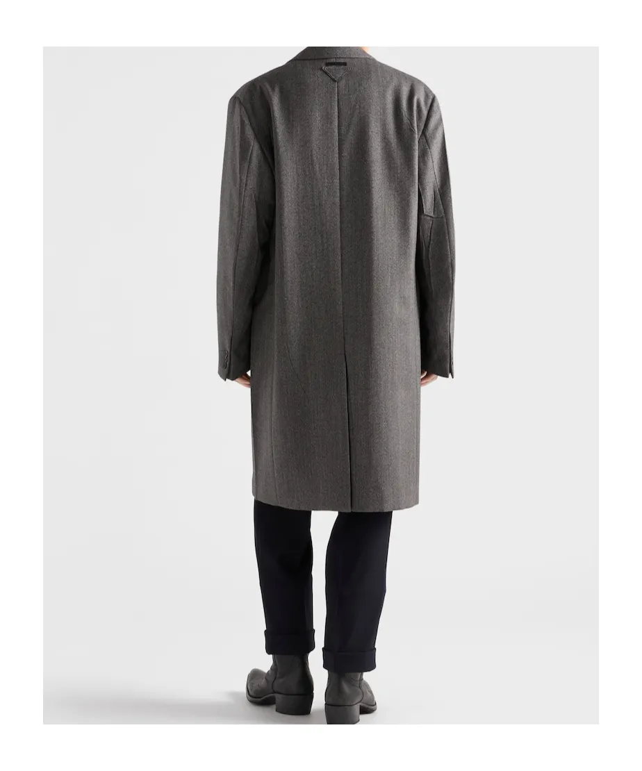 Single-Breasted Wool Coat