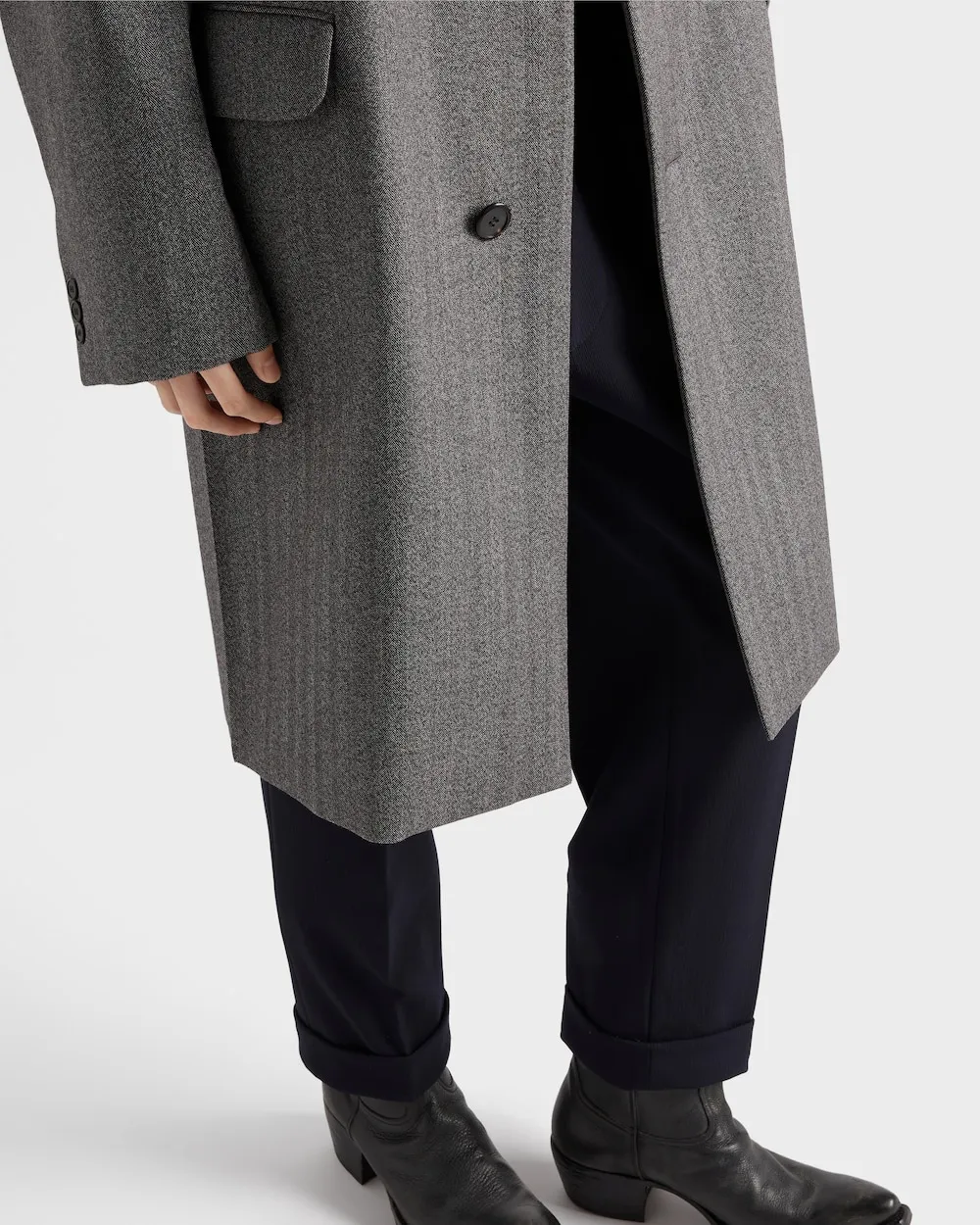 Single-Breasted Wool Coat