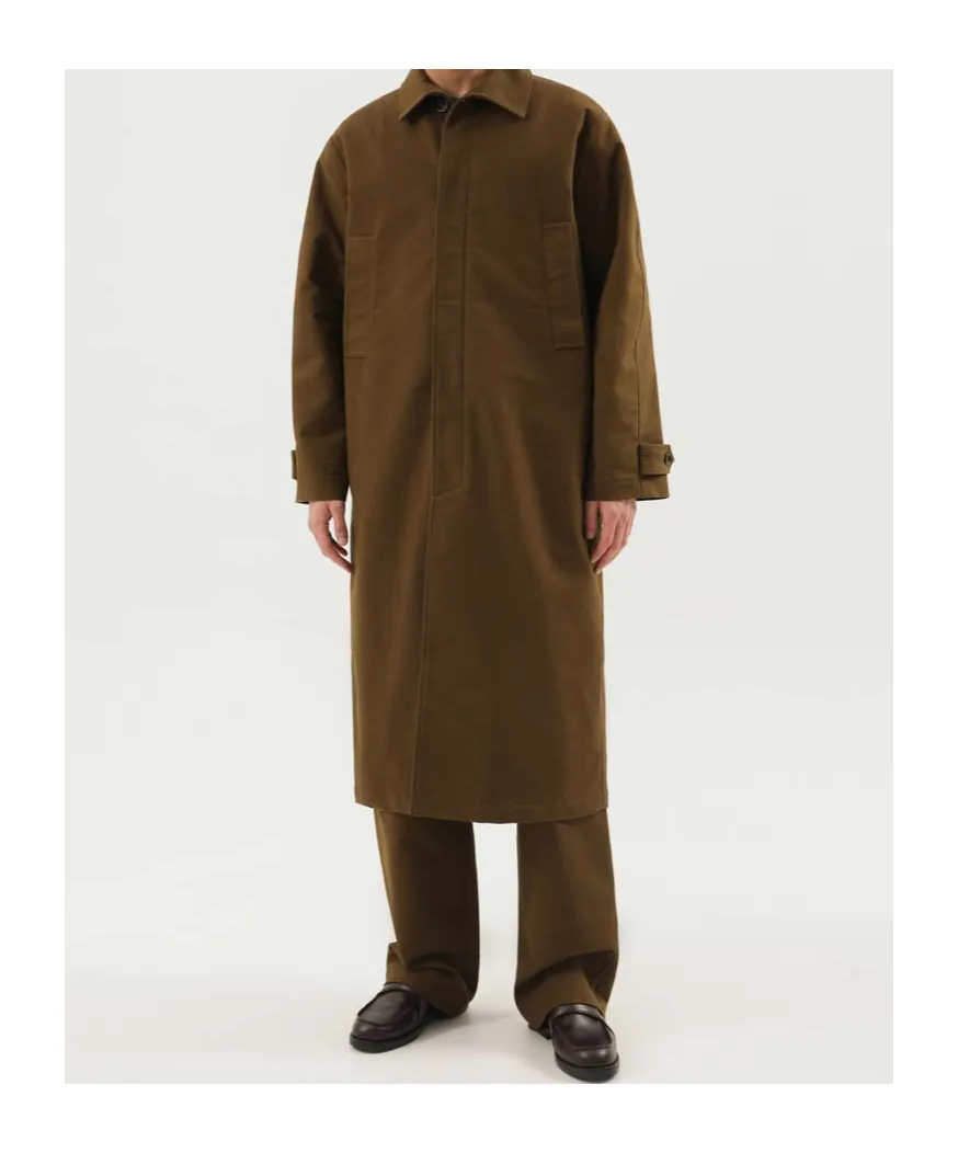 Buttoned Quilted-Lining Coat