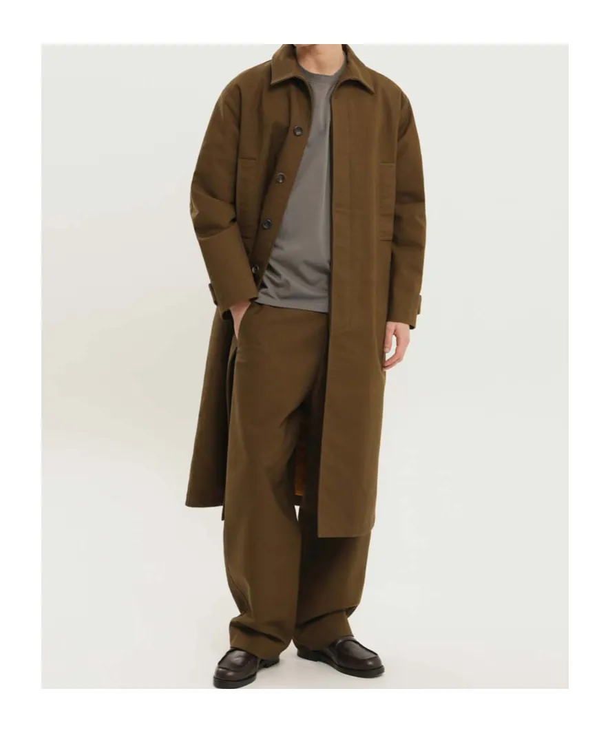 Buttoned Quilted-Lining Coat