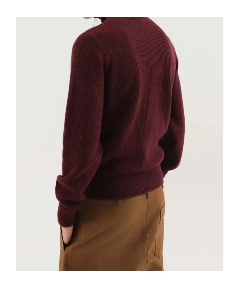 High Neck Full Zip Sweater