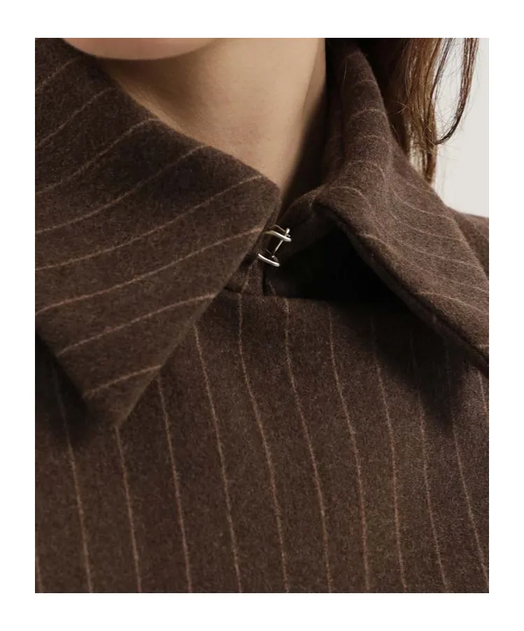 Double-Breasted Pinstripe Blazer