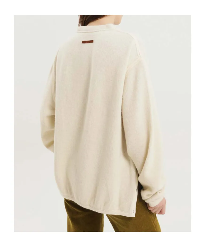 Crew-Neck Press-Button Sweatshirt